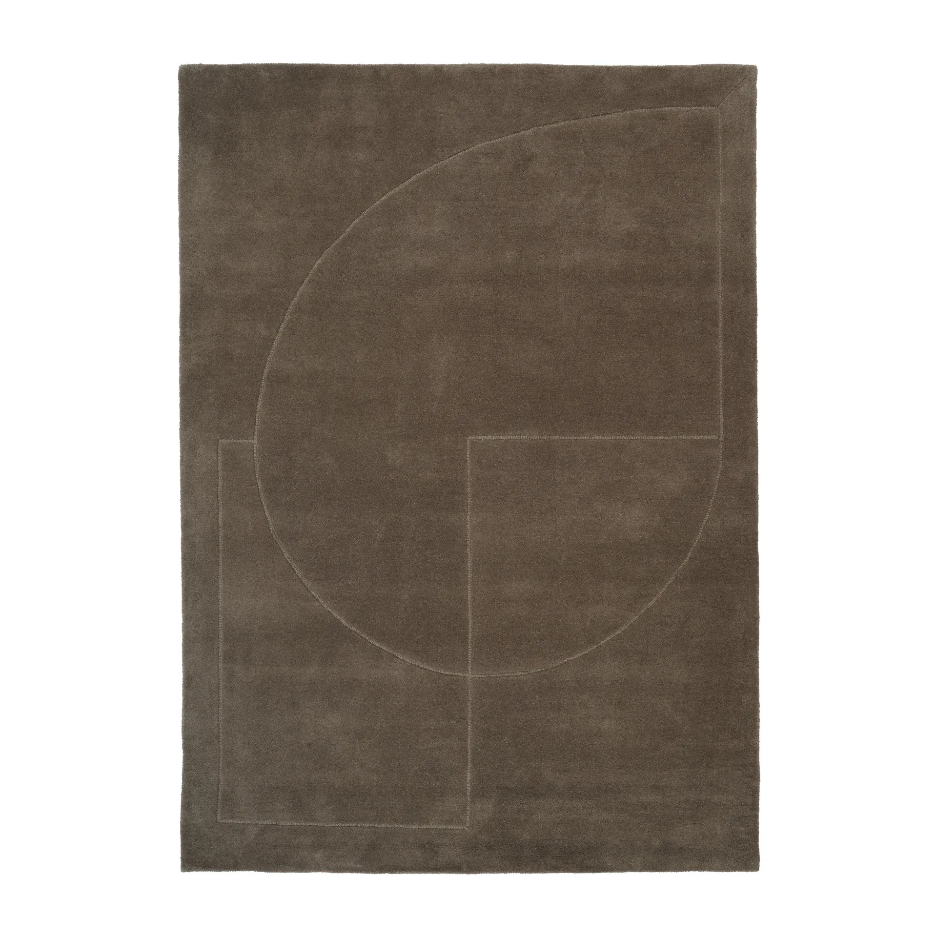 Lineal Poem羊毛地毯, 苔藓绿_170x240cm Linie Design