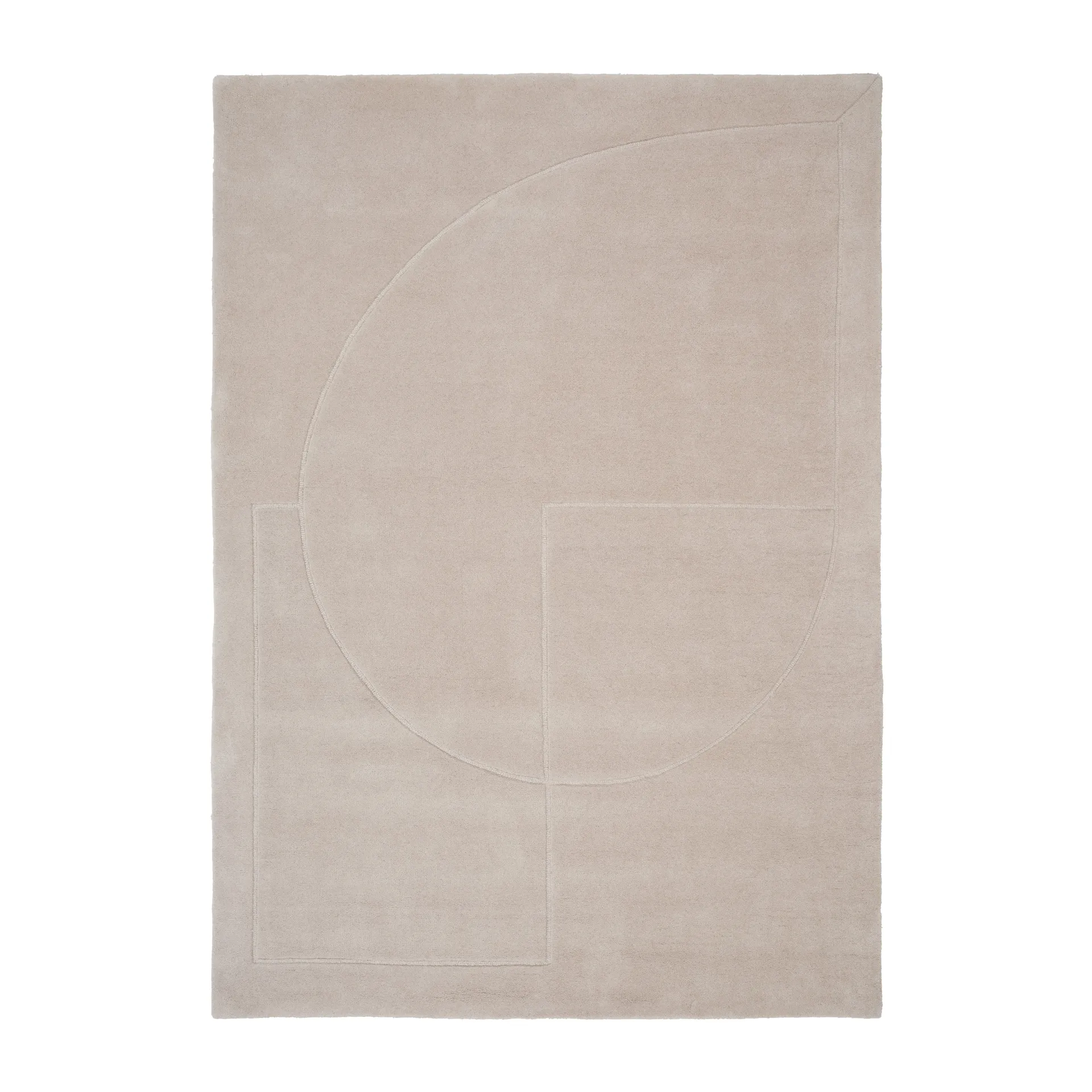 Lineal Poem 羊毛 地毯, Beige. 140x200 cm Linie Design