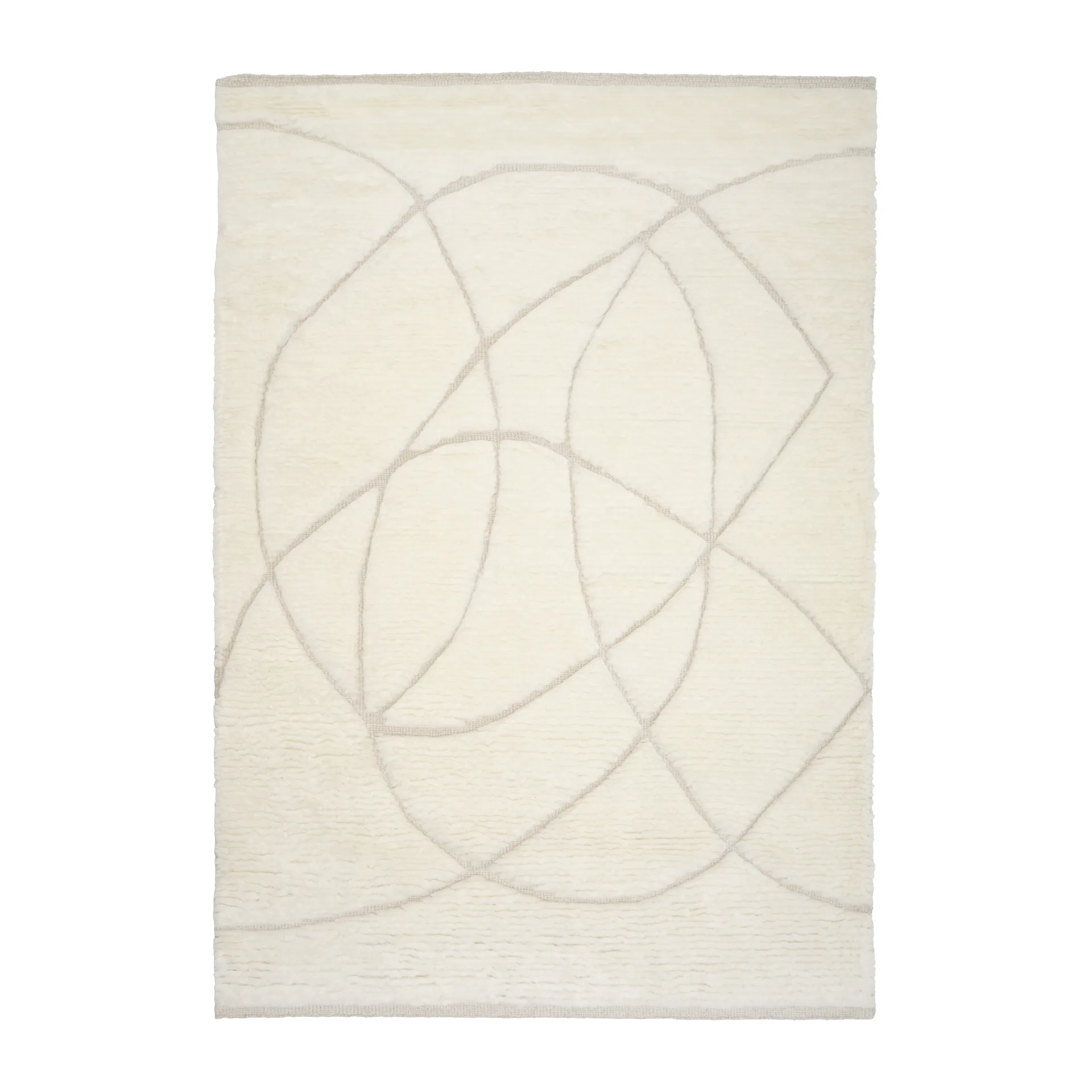 Lineal Sweep 羊毛 地毯, 白色. 170x240 cm Linie Design