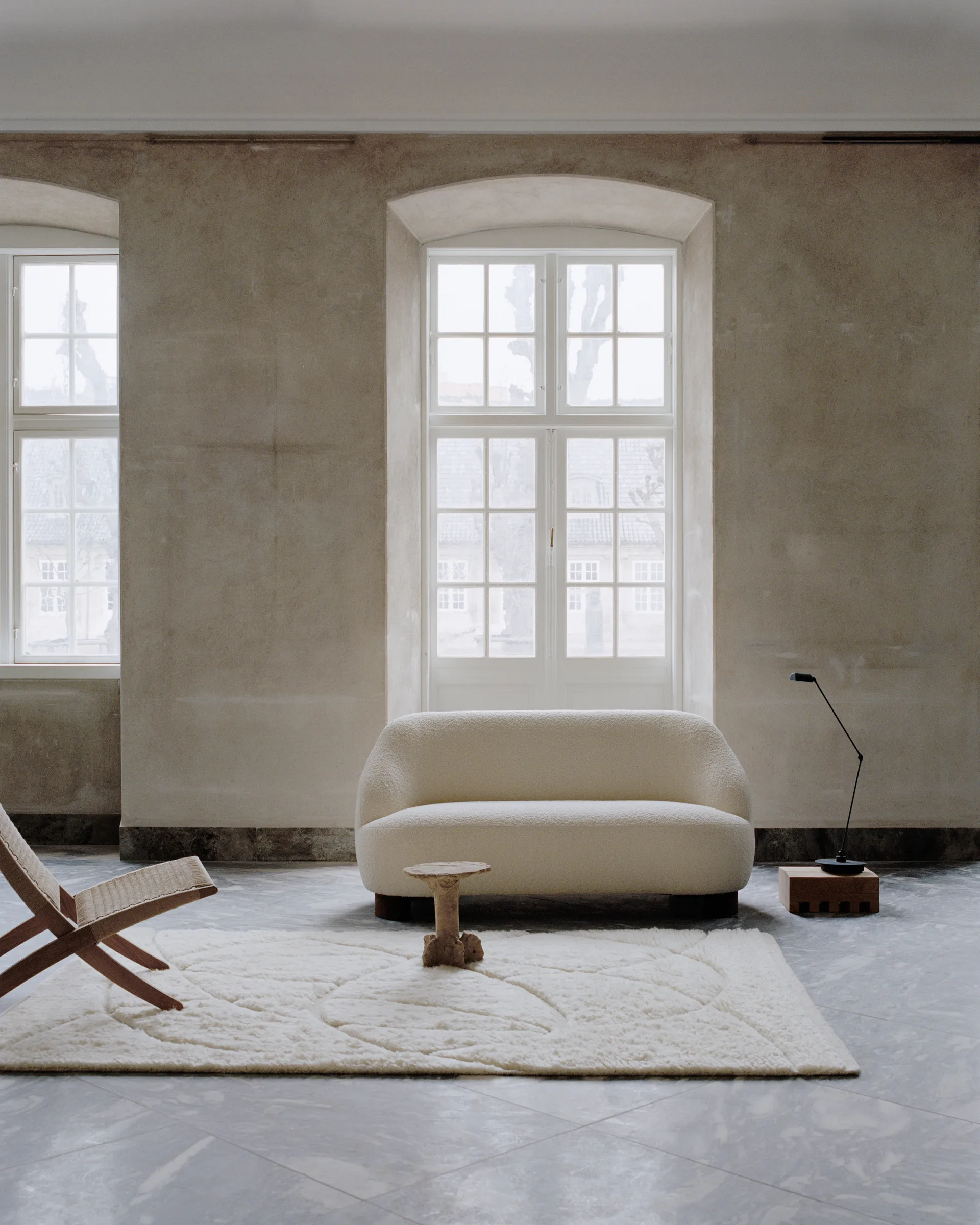 Lineal Sweep 羊毛 地毯, 白色. 170x240 cm Linie Design