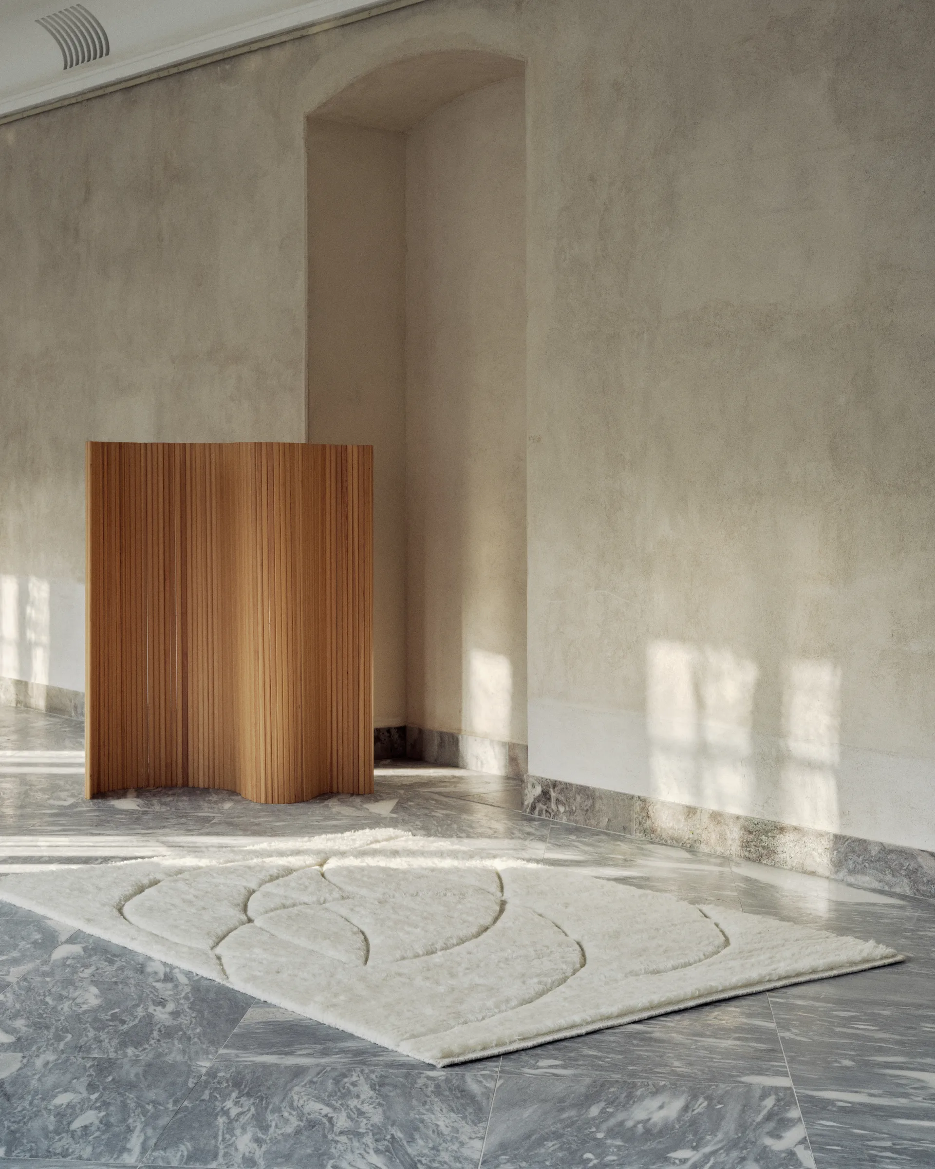 Lineal Sweep 羊毛 地毯, 白色. 200x300 cm Linie Design