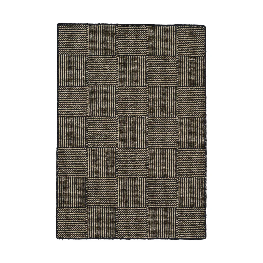 Linie Design 棋盘地毯, 黑色_140x200cm Linie Design