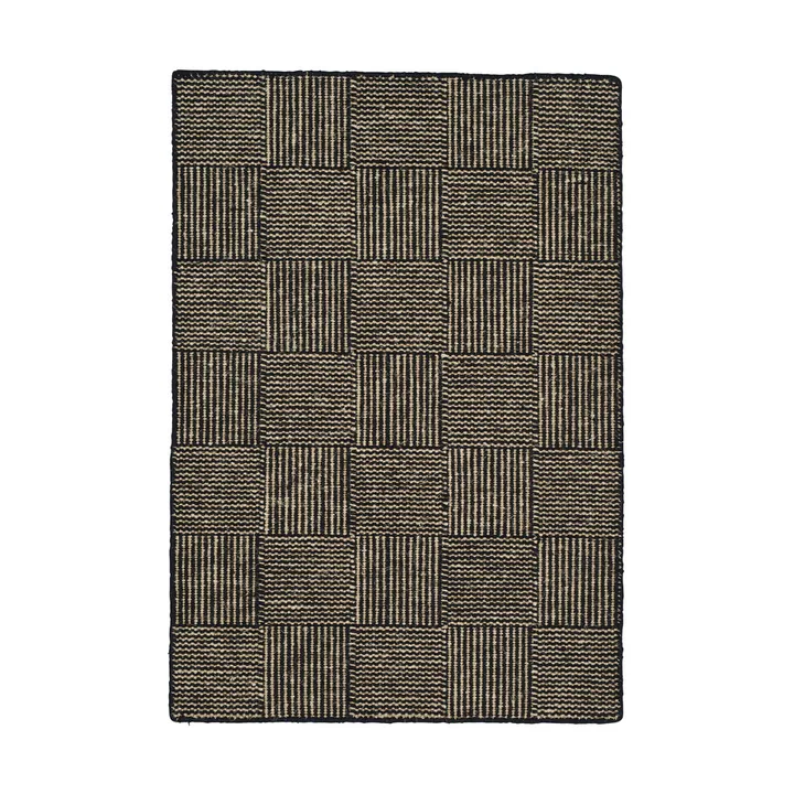 Linie Design 棋盘地毯 - 黑色_140x200cm - Linie Design