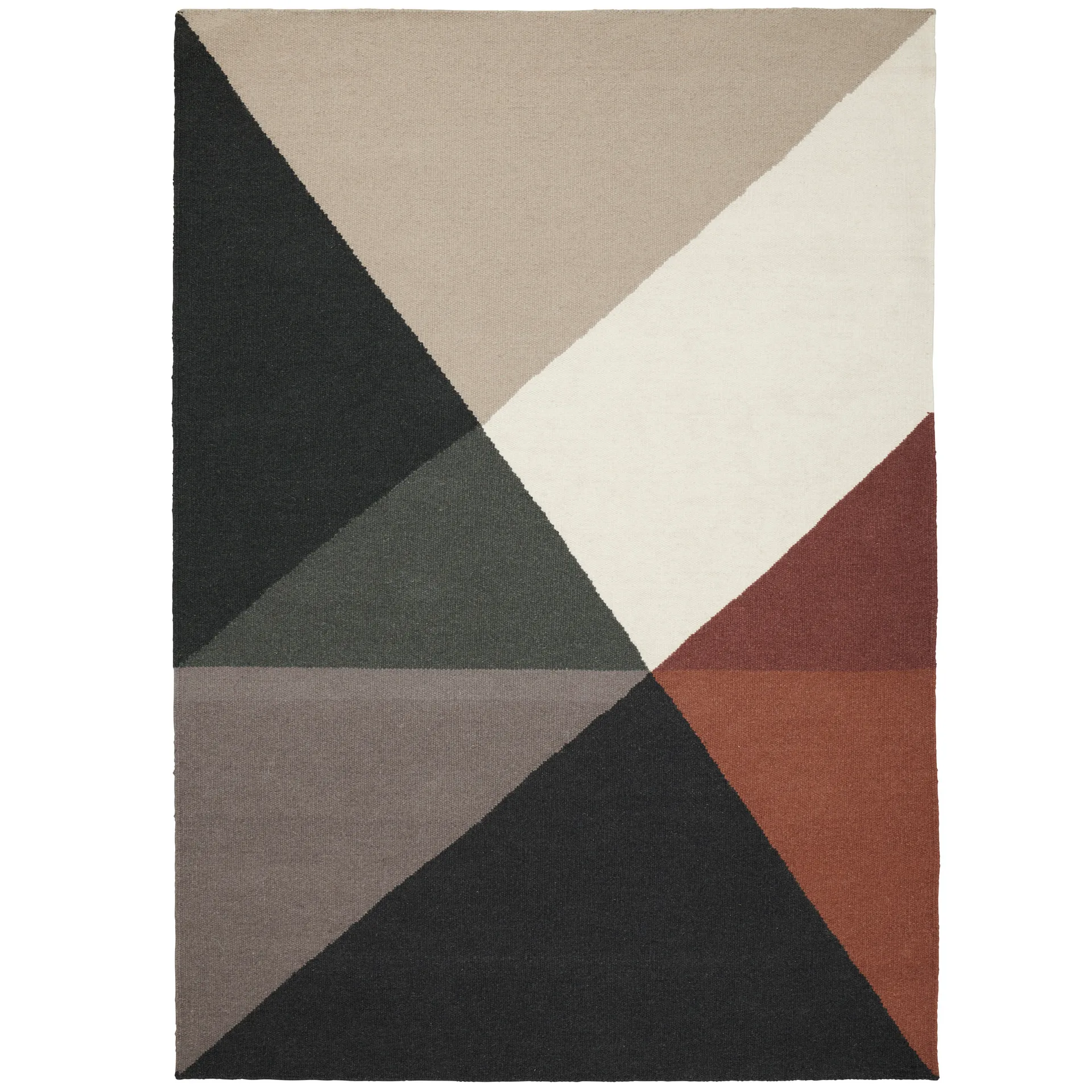 Linie Design Metri系列140×200cm纯羊毛手工地毯, rust Linie Design