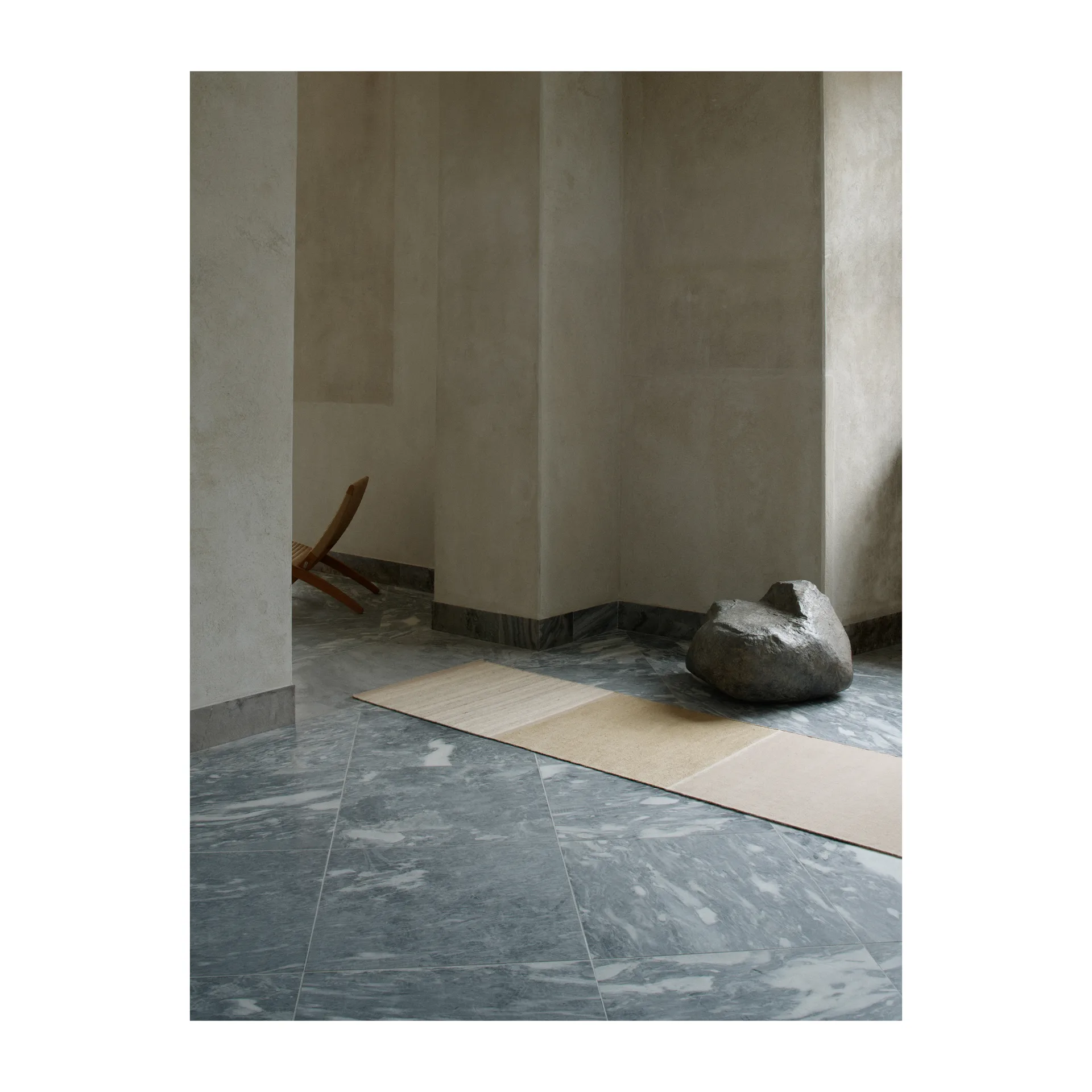 Modest Ease 地毯 80x250 cm, 米色 Linie Design