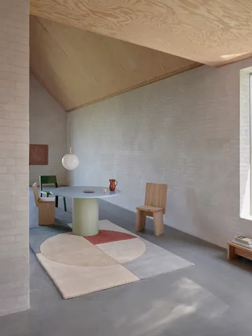 Radiality羊毛地毯 - 宝石红色_170x240cm - Linie Design