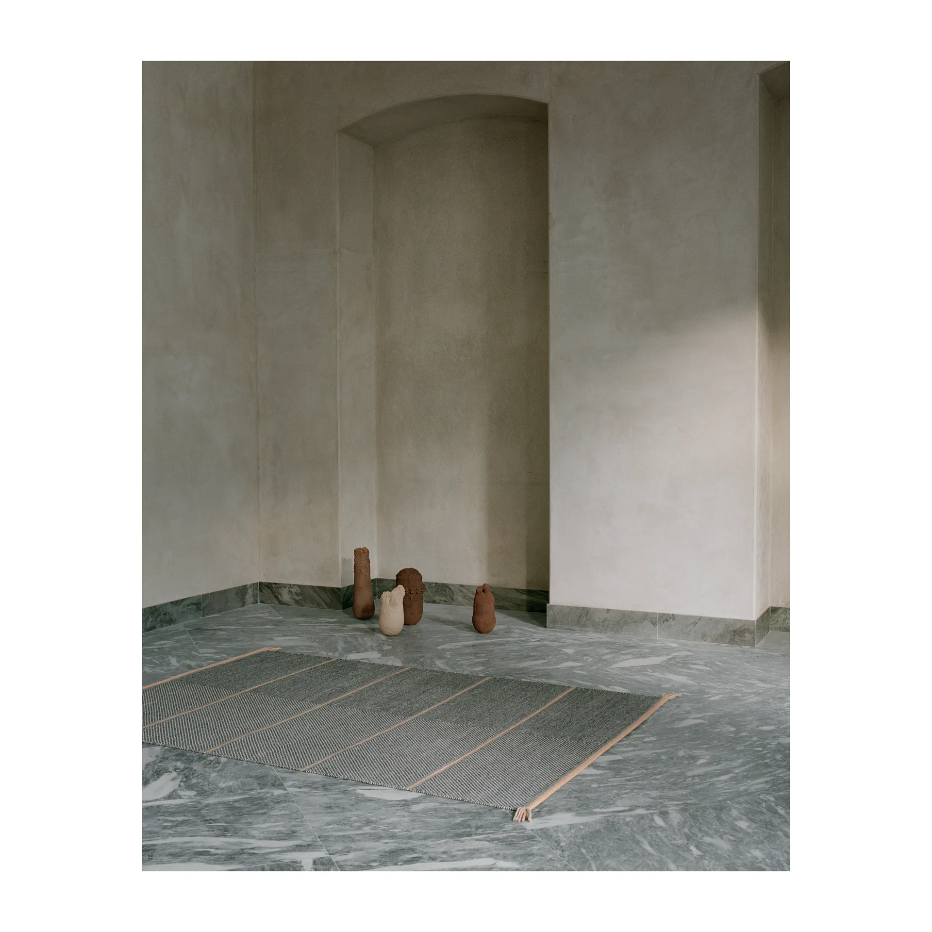 Vision Walk 羊毛地毯 170x240 cm, 灰色-玫瑰色 Linie Design
