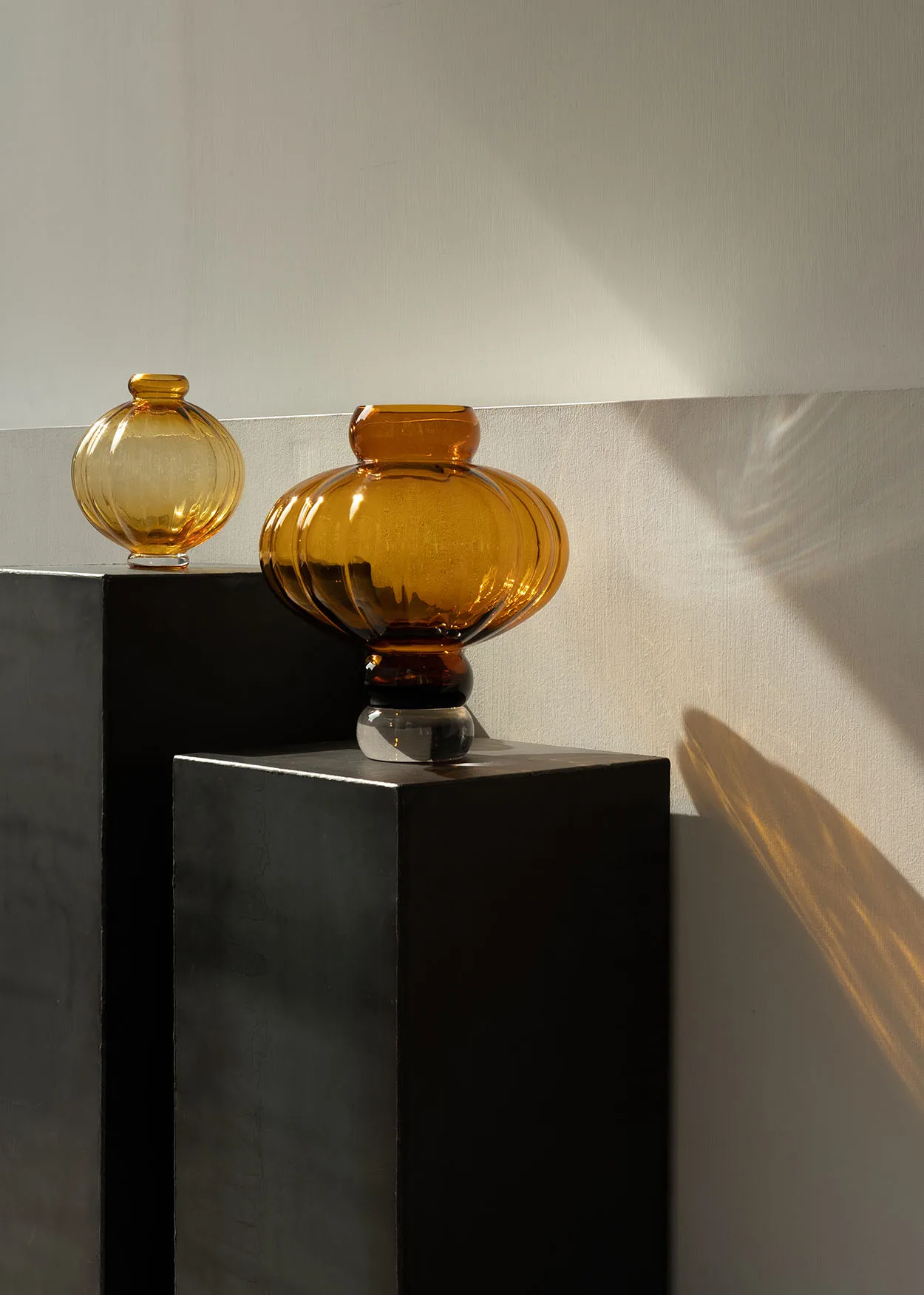 Balloon 气球花瓶 透明 25cm, 琥珀色 Louise Roe