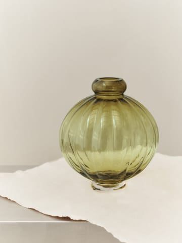 Balloon 气球花瓶 透明 25cm - 橄榄色 - Louise Roe