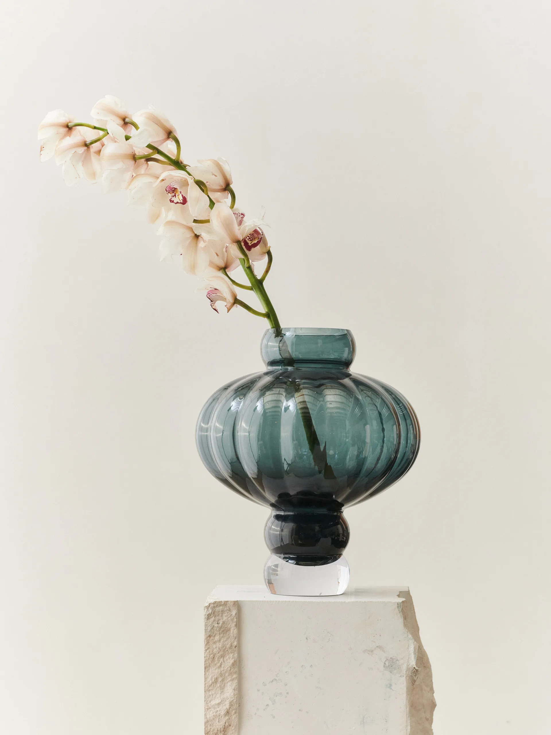 Balloon 气球花瓶 透明 40cm, 蓝色 Louise Roe