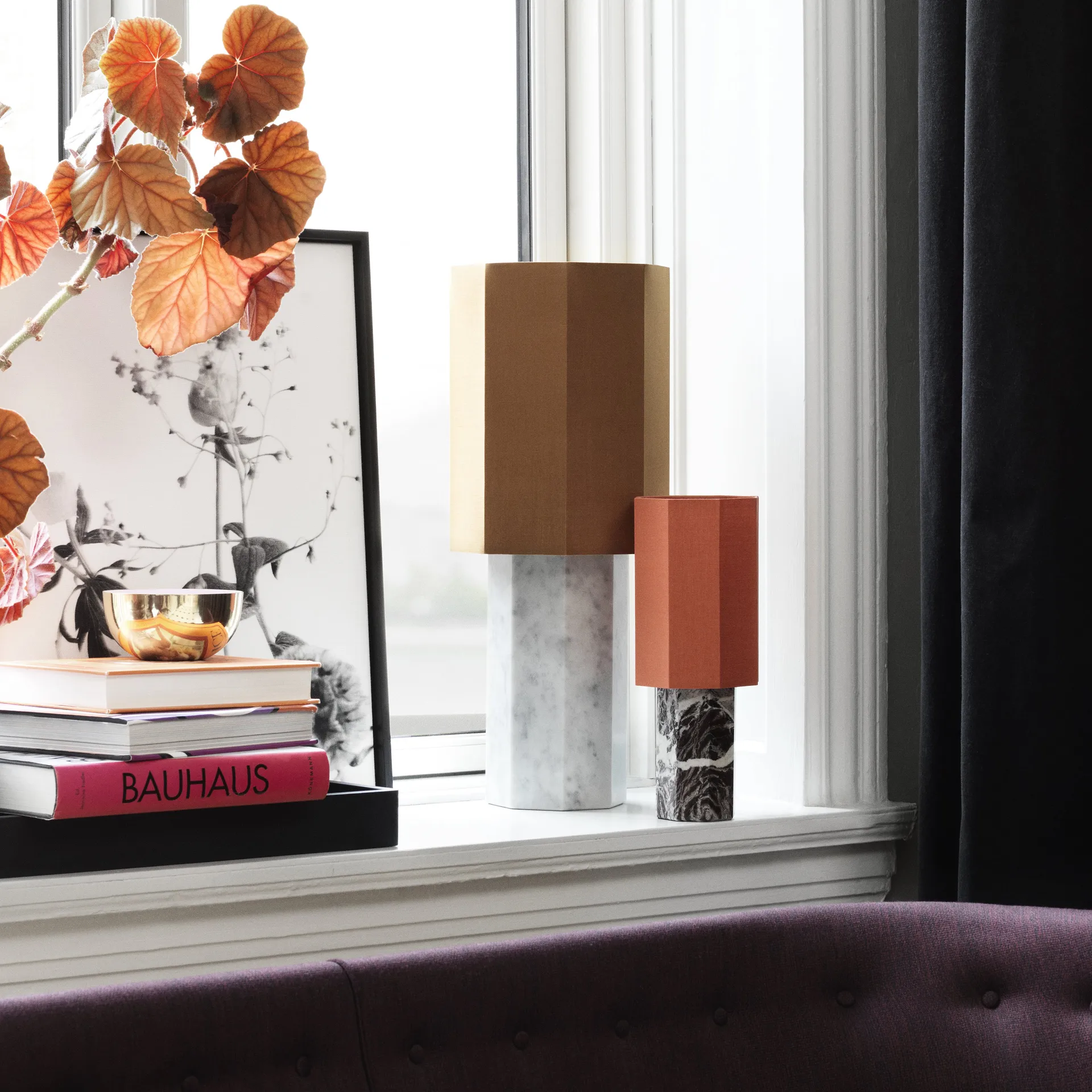 The eight over eight 灯座, 白色 marble Louise Roe