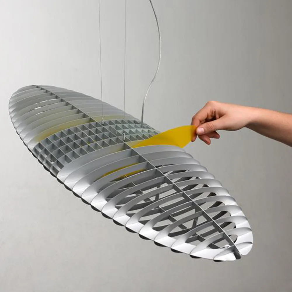 Titania D17 吊灯, Aluminium-interchangeable light filters Luceplan