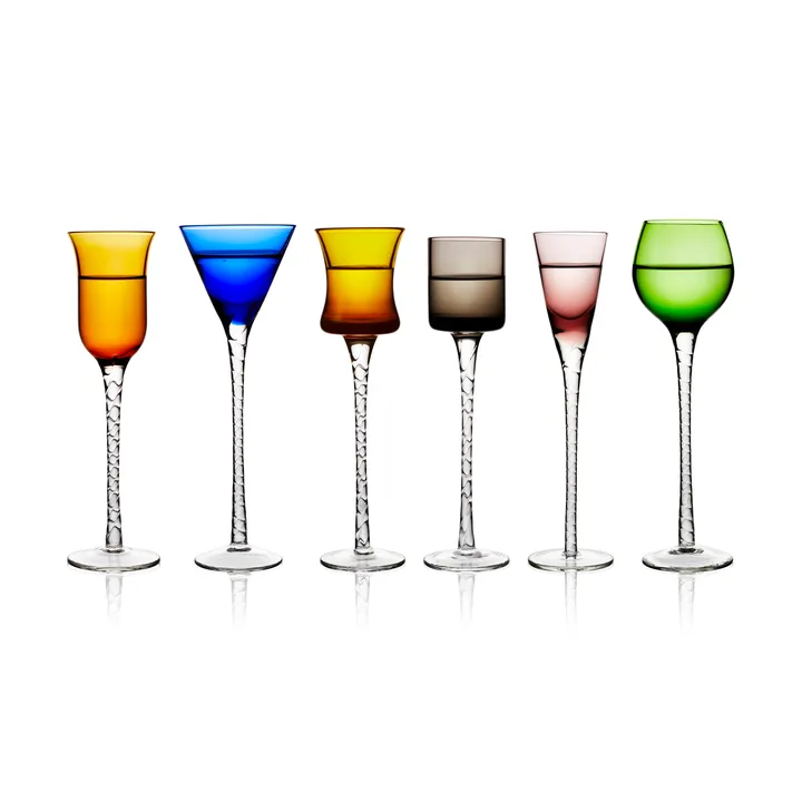 London 烈酒杯 2.5-50ml 6件装 - 混色 - Lyngby Glas