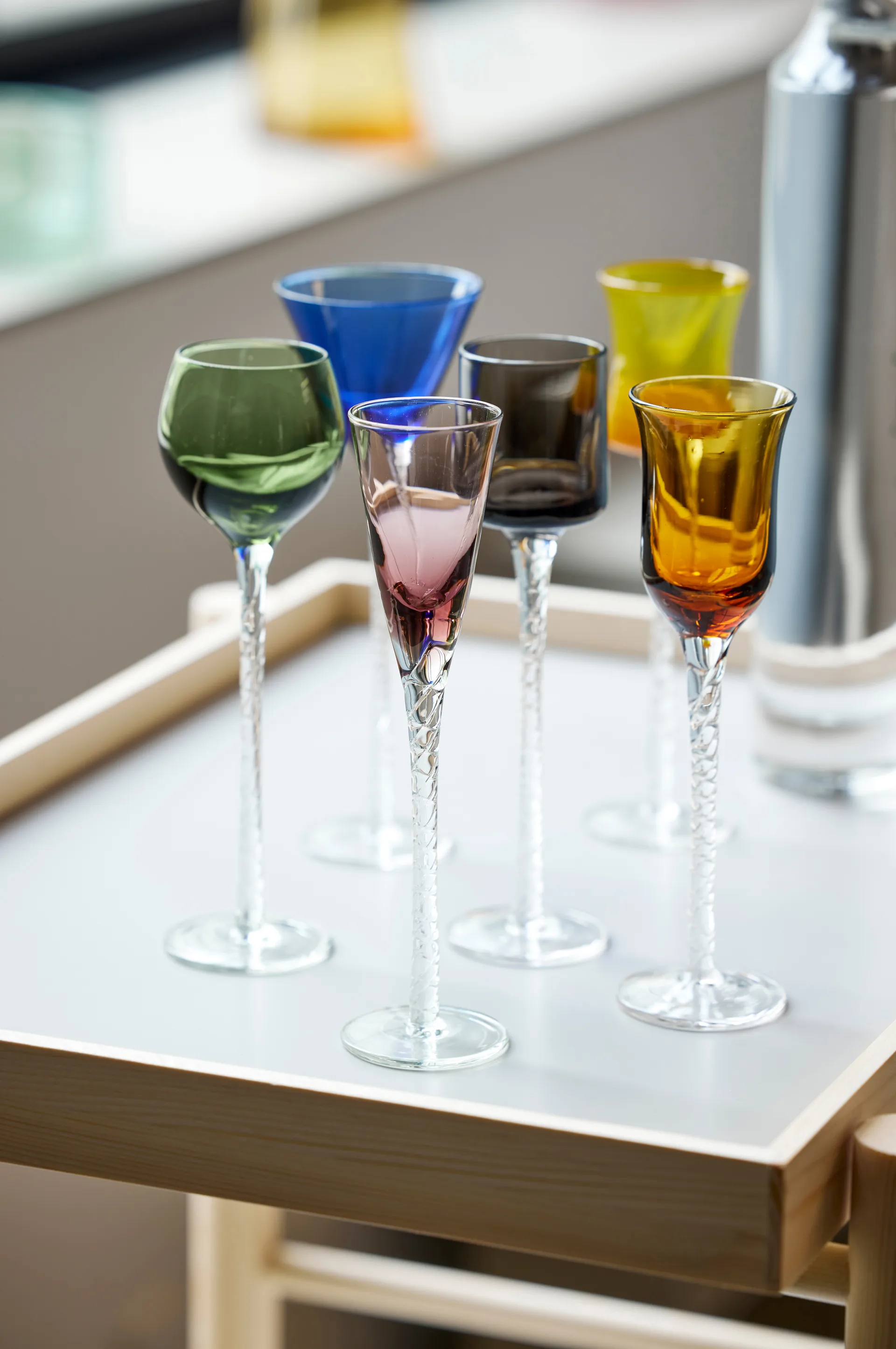 London 烈酒杯 2.5-50ml 6件装, 混色 Lyngby Glas
