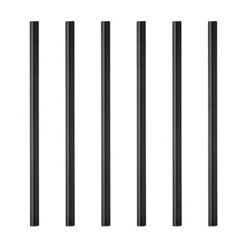 Lyngby Glas 吸管 14.5 cm 六件套装 - Black - Lyngby Glas