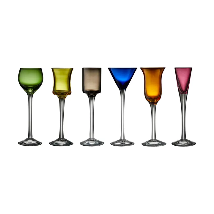 Lyngby Glas 烈酒杯 2.5-50ml 6件装 - 混色 - Lyngby Glas