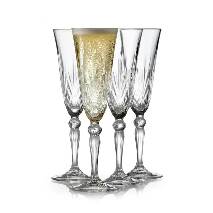 Melodia 香槟杯 160ml 4只装 - 晶透 - Lyngby Glas