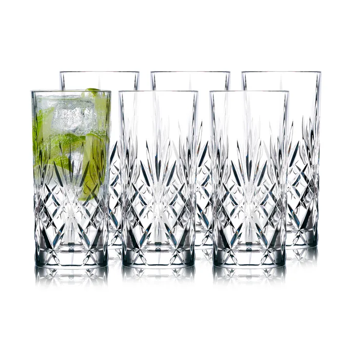Melodia 海波杯 360ml 6只装 - 晶透 - Lyngby Glas