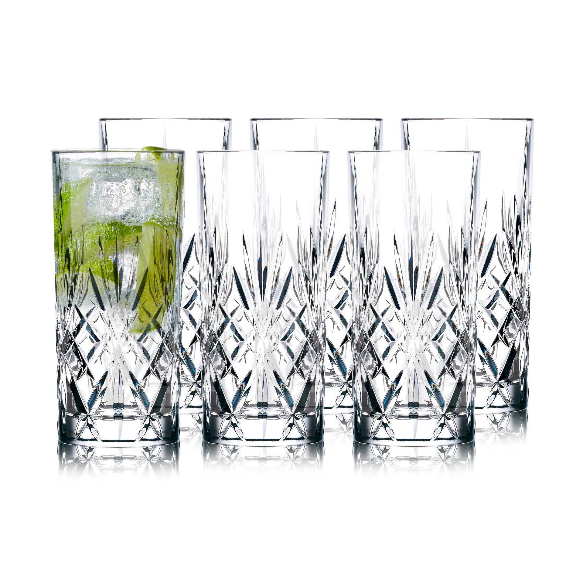 Melodia highball 玻璃 36 cl 六件套装, Crystal Lyngby Glas