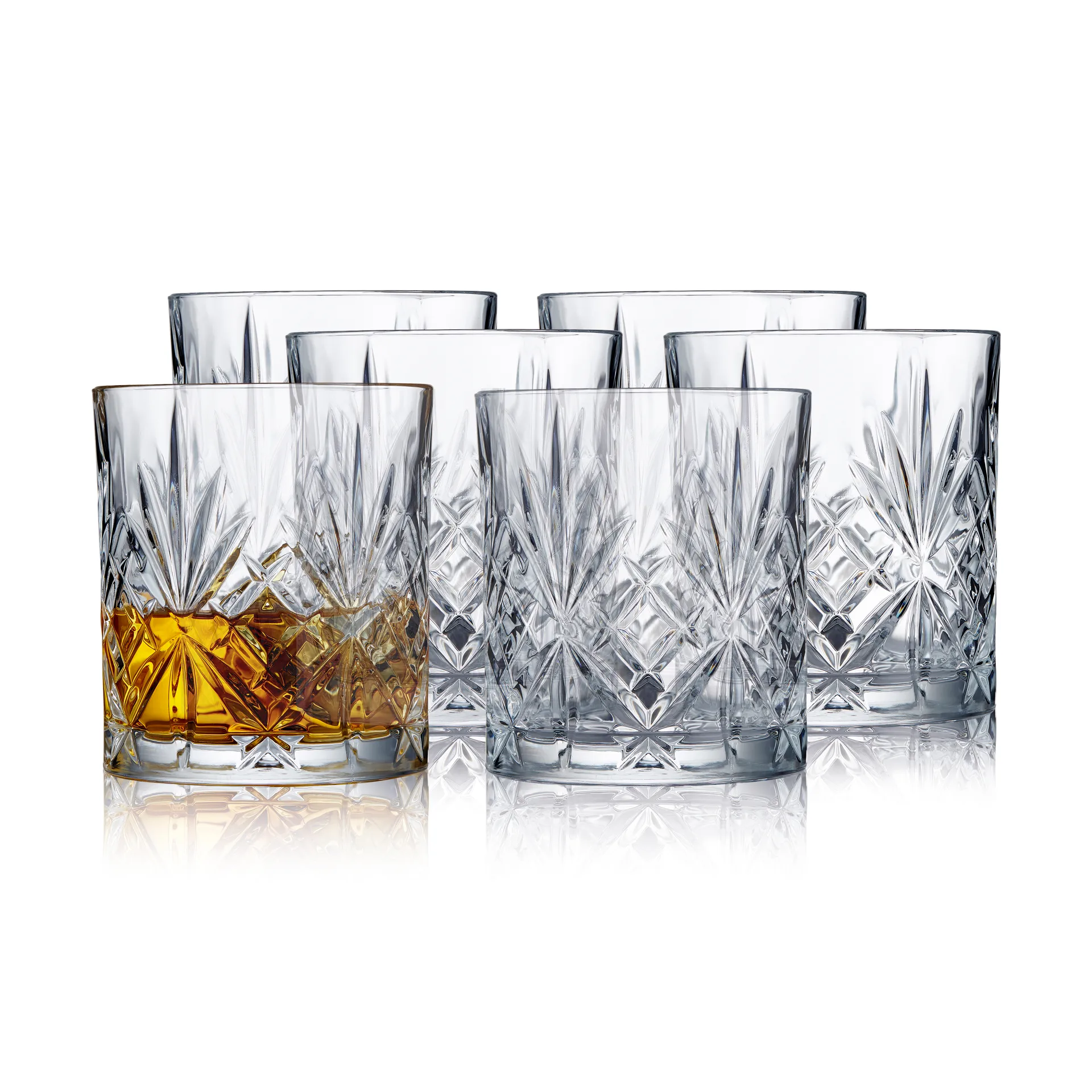 Melodia whisky 玻璃 31 cl 六件套装, Crystal Lyngby Glas