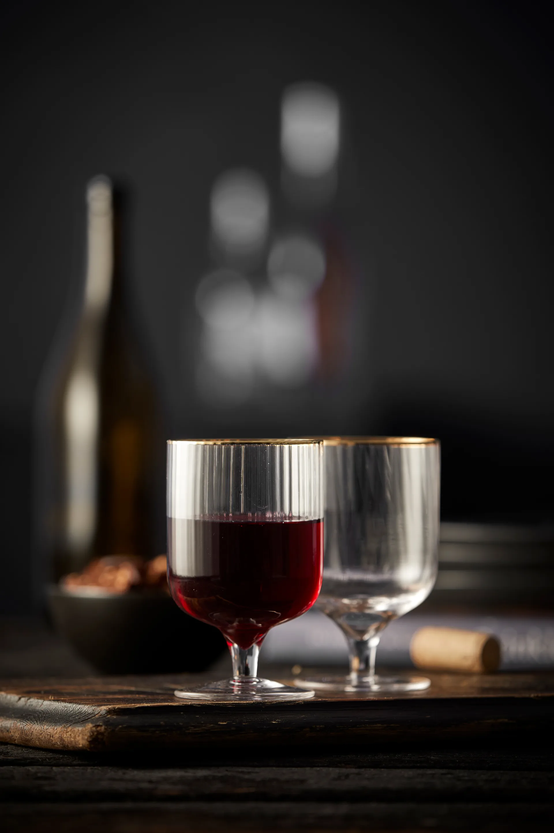 Palermo Gold 金色葡萄酒杯 300ml 4只装, 透明_金色 Lyngby Glas