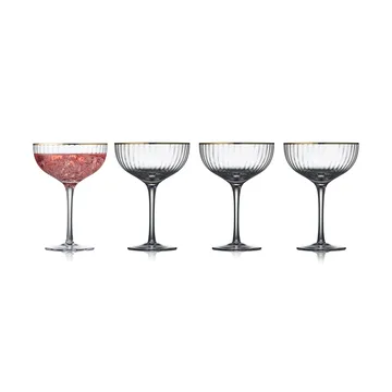 Palermo Gold 金色鸡尾酒杯 315ml 4只装 - 透明_金色 - Lyngby Glas