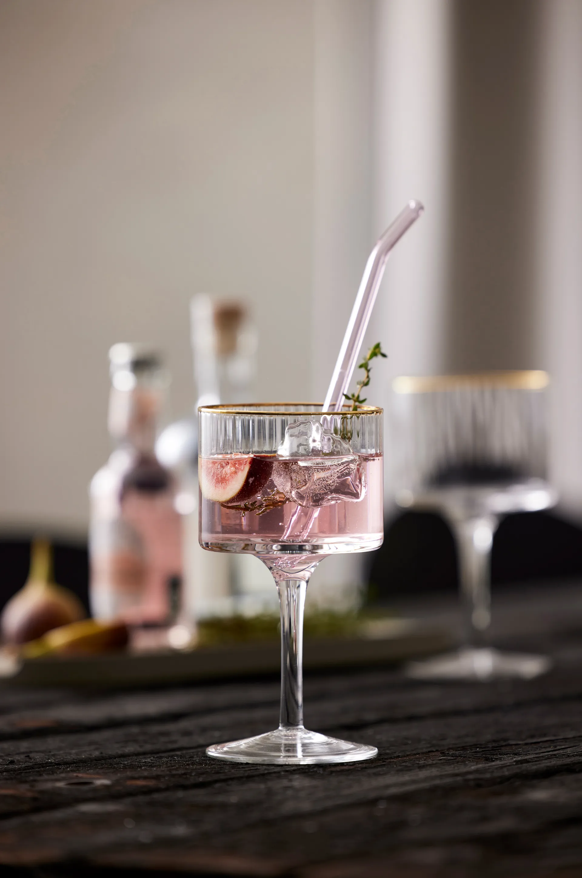 Palermo Gold 金色金汤力酒杯 320ml 4只装, 透明_金色 Lyngby Glas