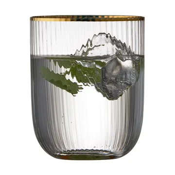 Palermo Gold 金色平底玻璃杯 350ml 4只装 - 透明_金色 - Lyngby Glas