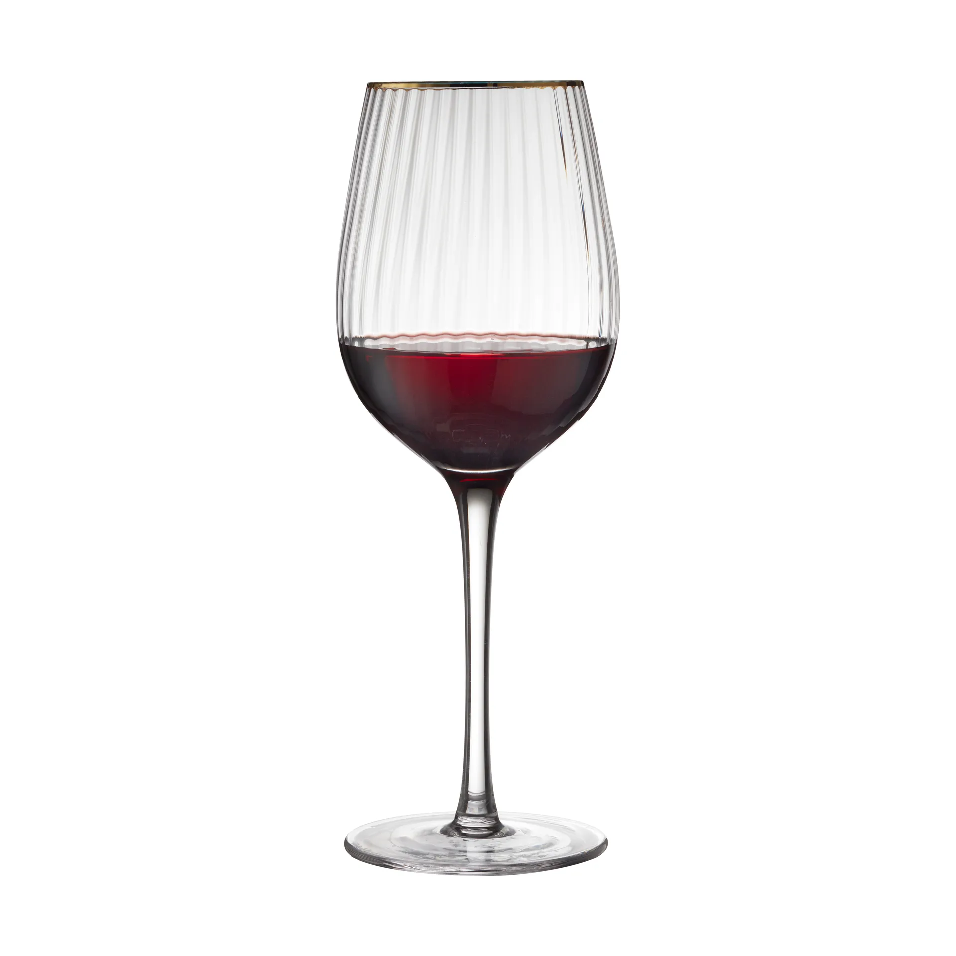 Palermo Gold 金色红葡萄酒杯 400ml 4只装, 透明_金色 Lyngby Glas