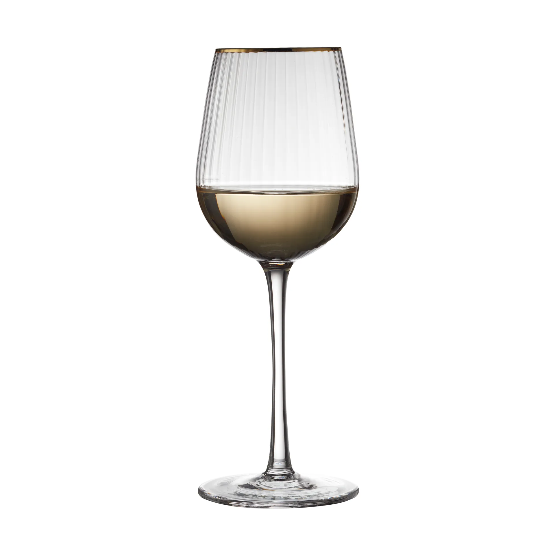 Palermo Gold white 红酒杯 30 cl 四件套装, Clear-gold Lyngby Glas