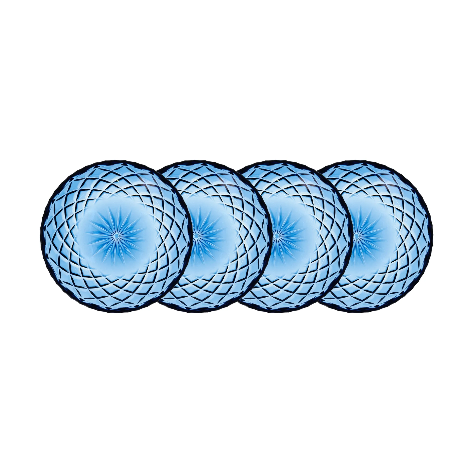 Sorrento 小 盘子 Ø16 cm 四件套装, Blue Lyngby Glas