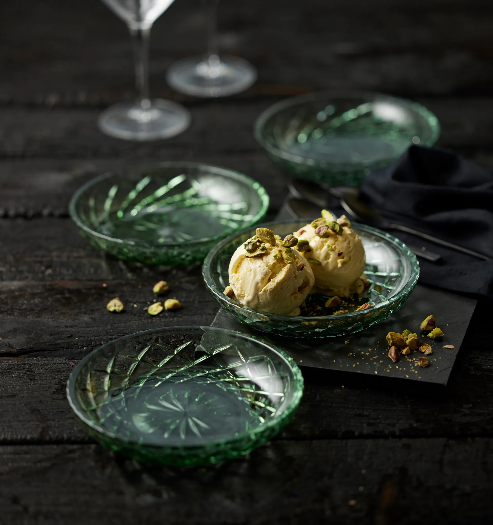 Sorrento 小 盘子 Ø16 cm 四件套装, Green Lyngby Glas