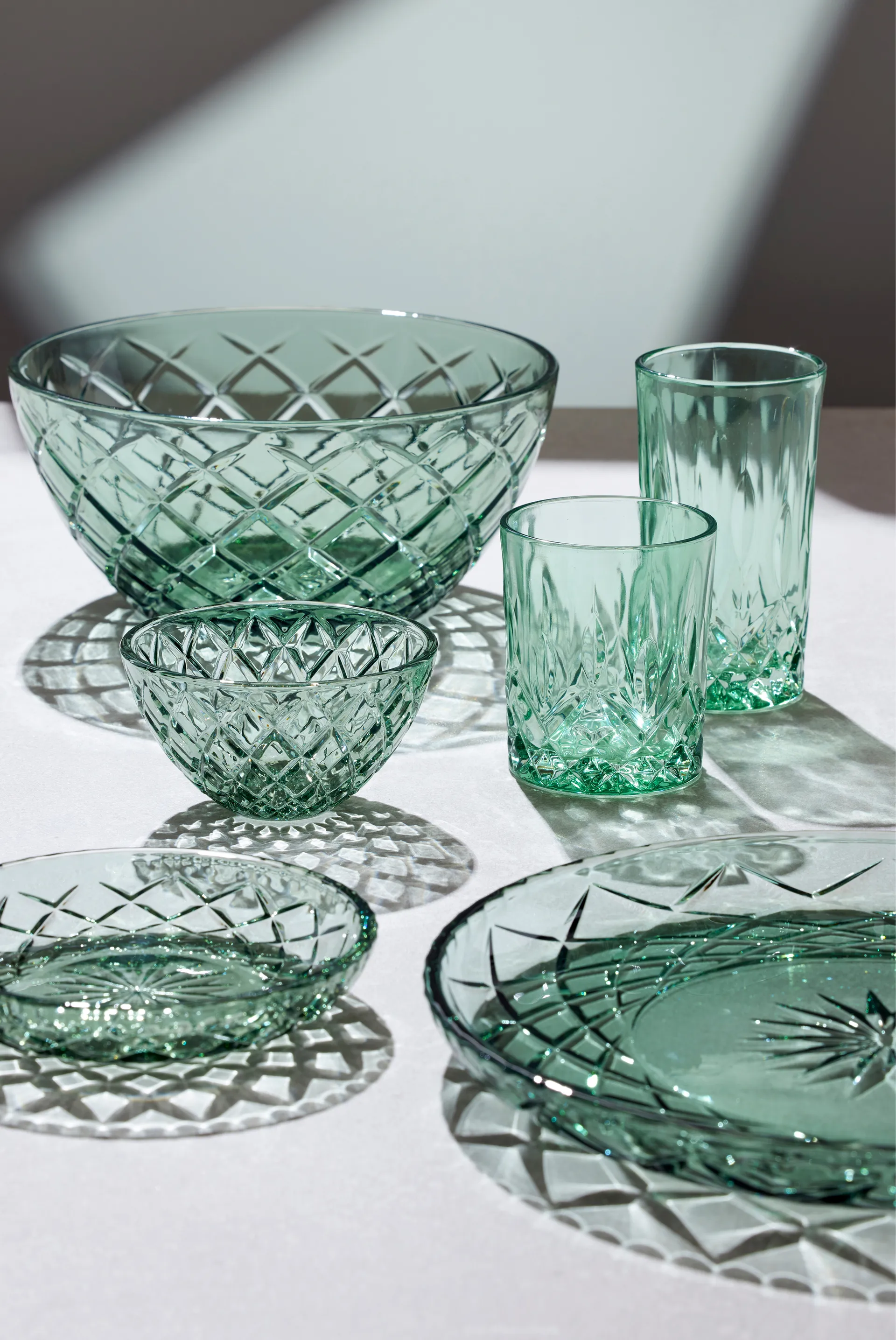 Sorrento 小 盘子 Ø16 cm 四件套装, Green Lyngby Glas