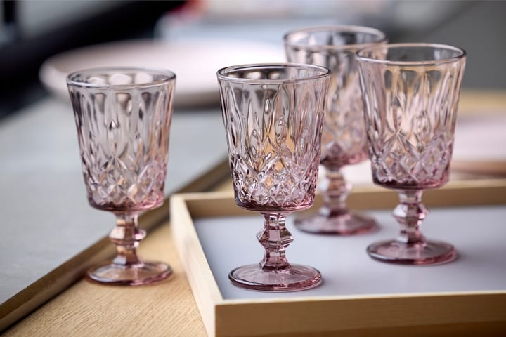 Sorrento 红酒杯 29 cl 四件套装, 粉色 Lyngby Glas