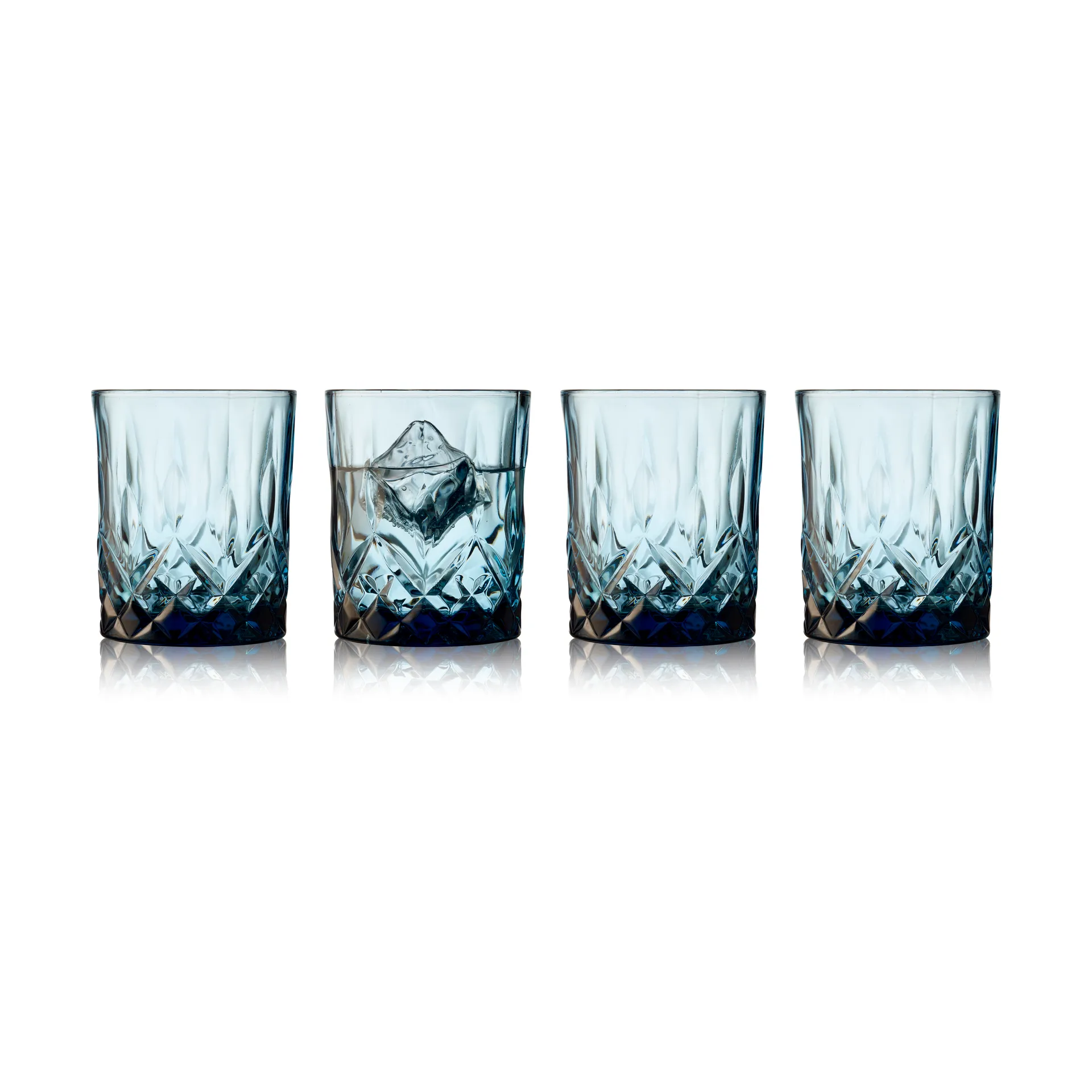 Sorrento 威士忌玻璃杯 32 cl 四件套装, 蓝色 Lyngby Glas