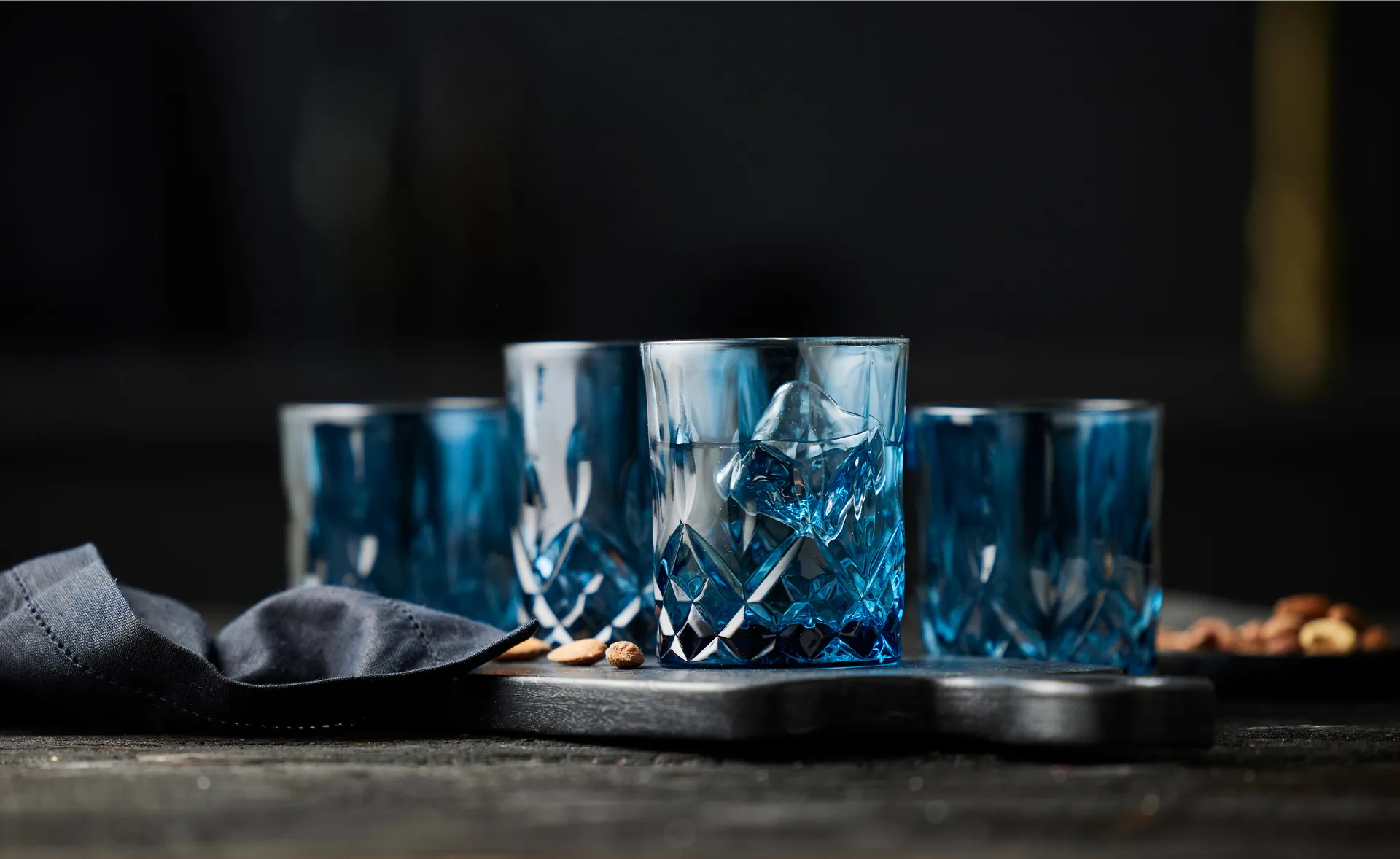 Sorrento 威士忌玻璃杯 32 cl 四件套装, 蓝色 Lyngby Glas