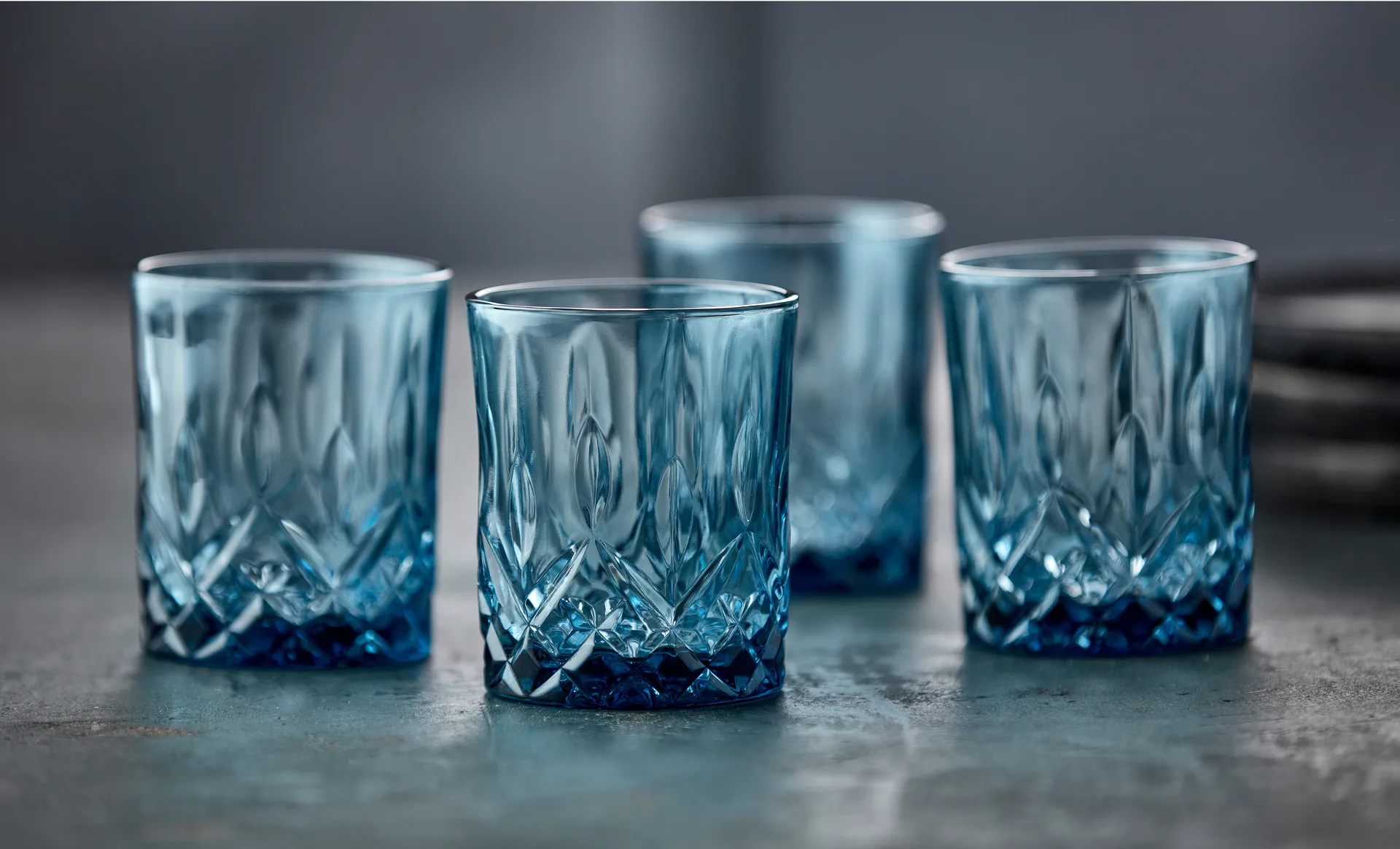 Sorrento 威士忌玻璃杯 32 cl 四件套装, 蓝色 Lyngby Glas