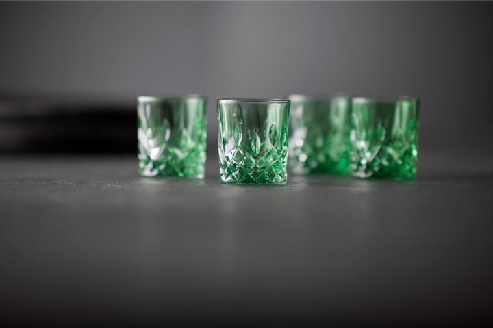 Sorrento 小酒杯 4 cl 四件套装, 绿色 Lyngby Glas