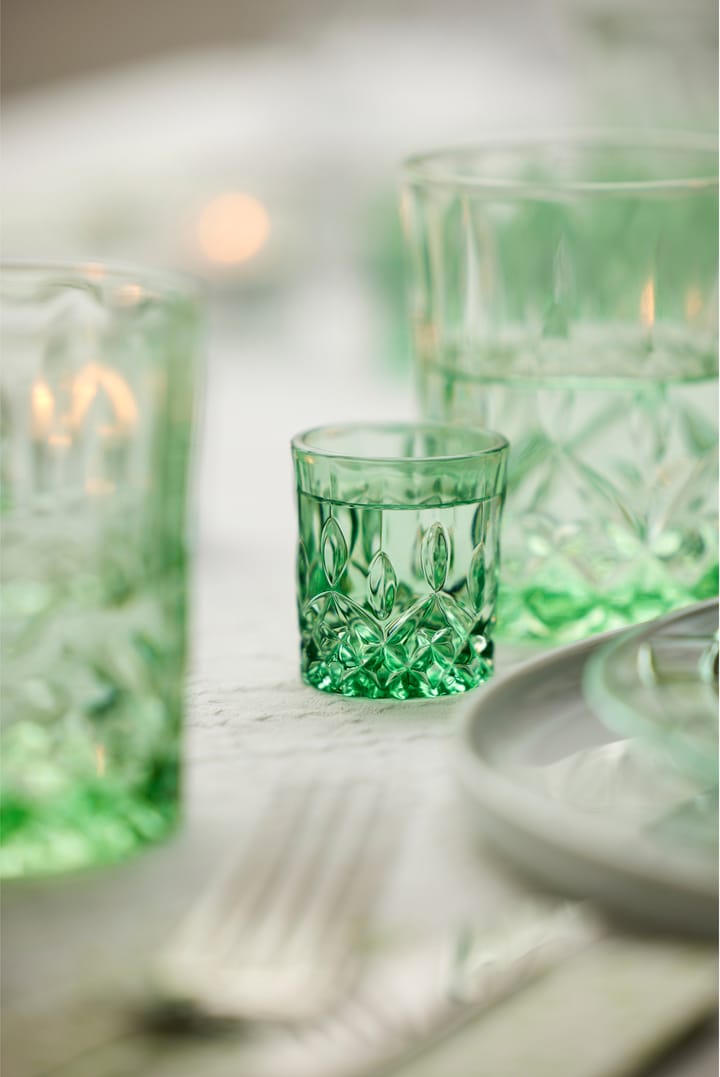 Sorrento 小酒杯 4 cl 四件套装, 绿色 Lyngby Glas
