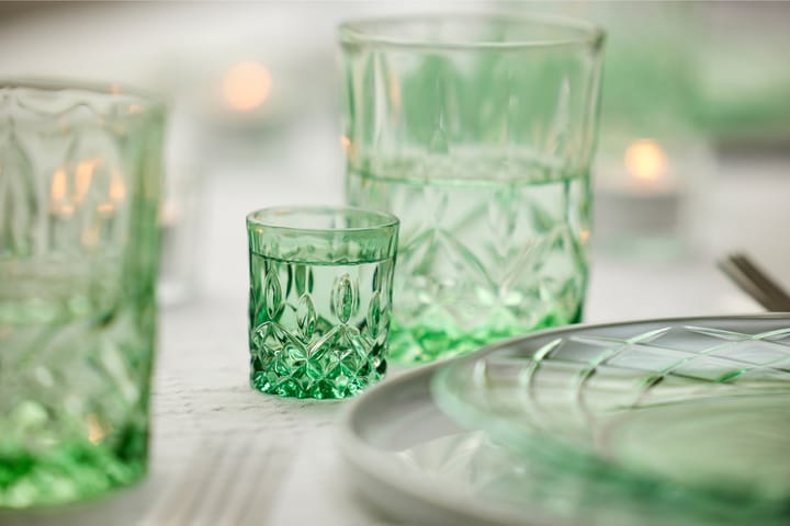 Sorrento 小酒杯 4 cl 四件套装, 绿色 Lyngby Glas