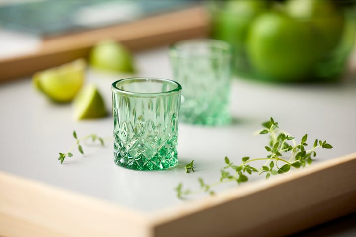Sorrento 小酒杯 4 cl 四件套装, 绿色 Lyngby Glas