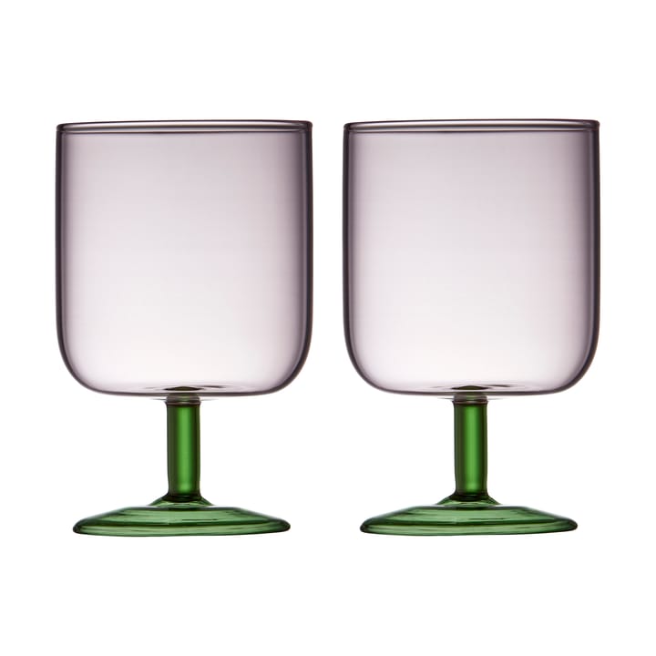 Torino 红酒杯 30 cl 两件套装 - 粉色-绿色 - Lyngby Glas