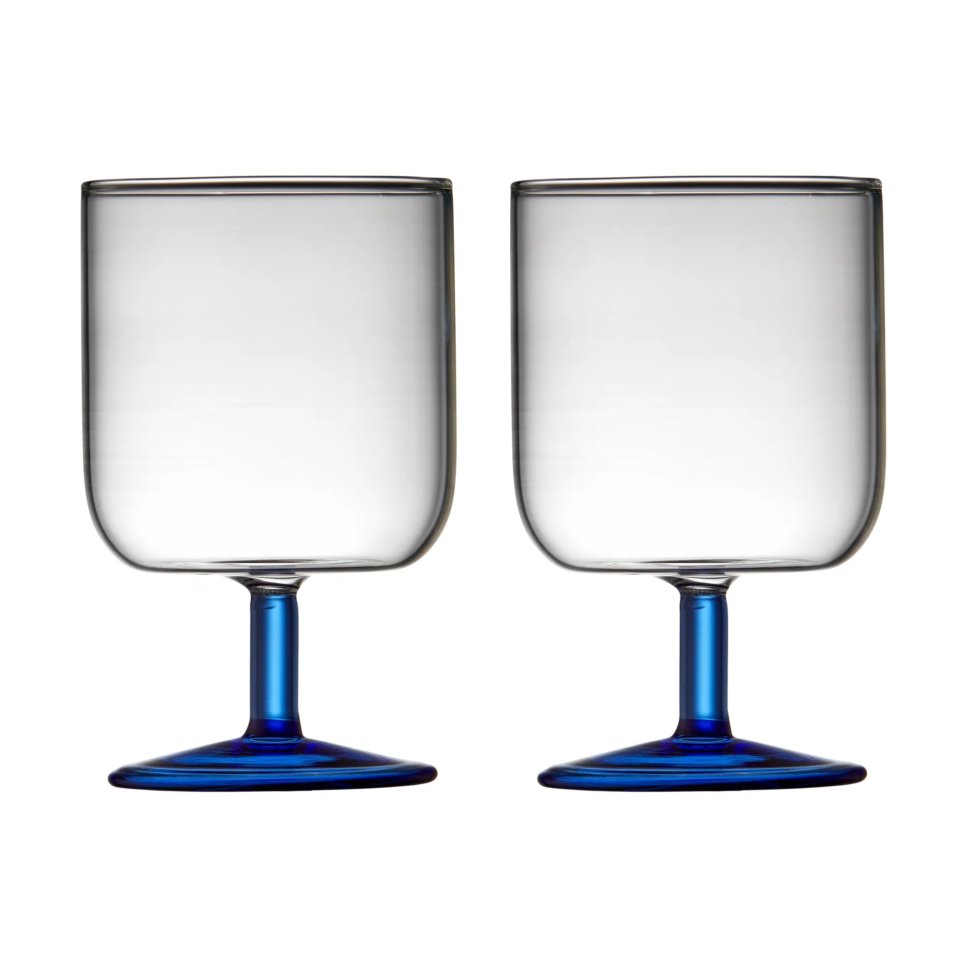 Torino 酒杯 300ml 2包装, 透明_蓝色 Lyngby Glas