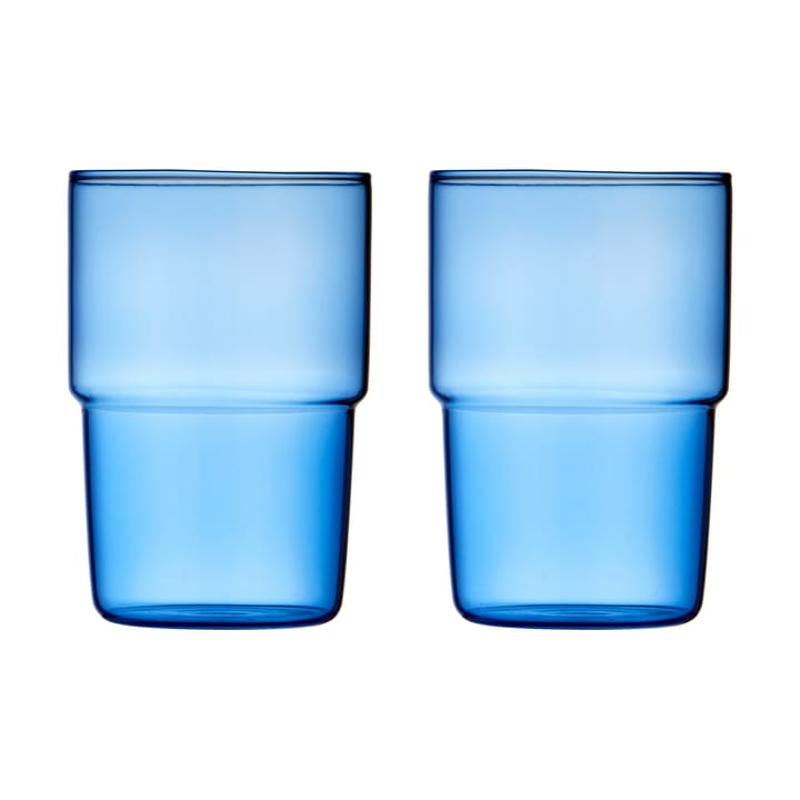 Torino 杯子/玻璃杯/酒杯 40 cl 两件套装 - 蓝色 - Lyngby Glas