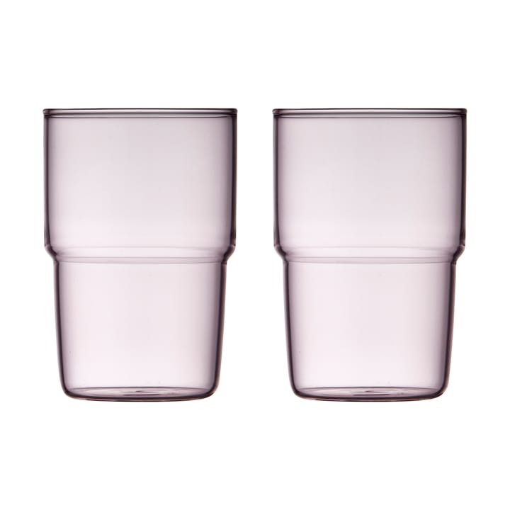 Torino 杯子/玻璃杯/酒杯 40 cl 两件套装 - 粉色 - Lyngby Glas