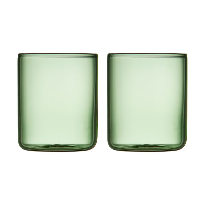Torino shotglass 6 cl 两件套装 - 绿色 - Lyngby Glas