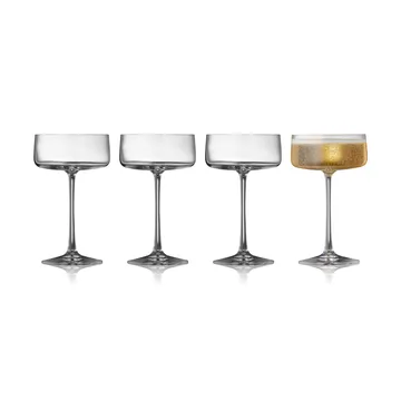 Zero 碟形香槟杯 260ml 4只装 - 晶透 - Lyngby Glas
