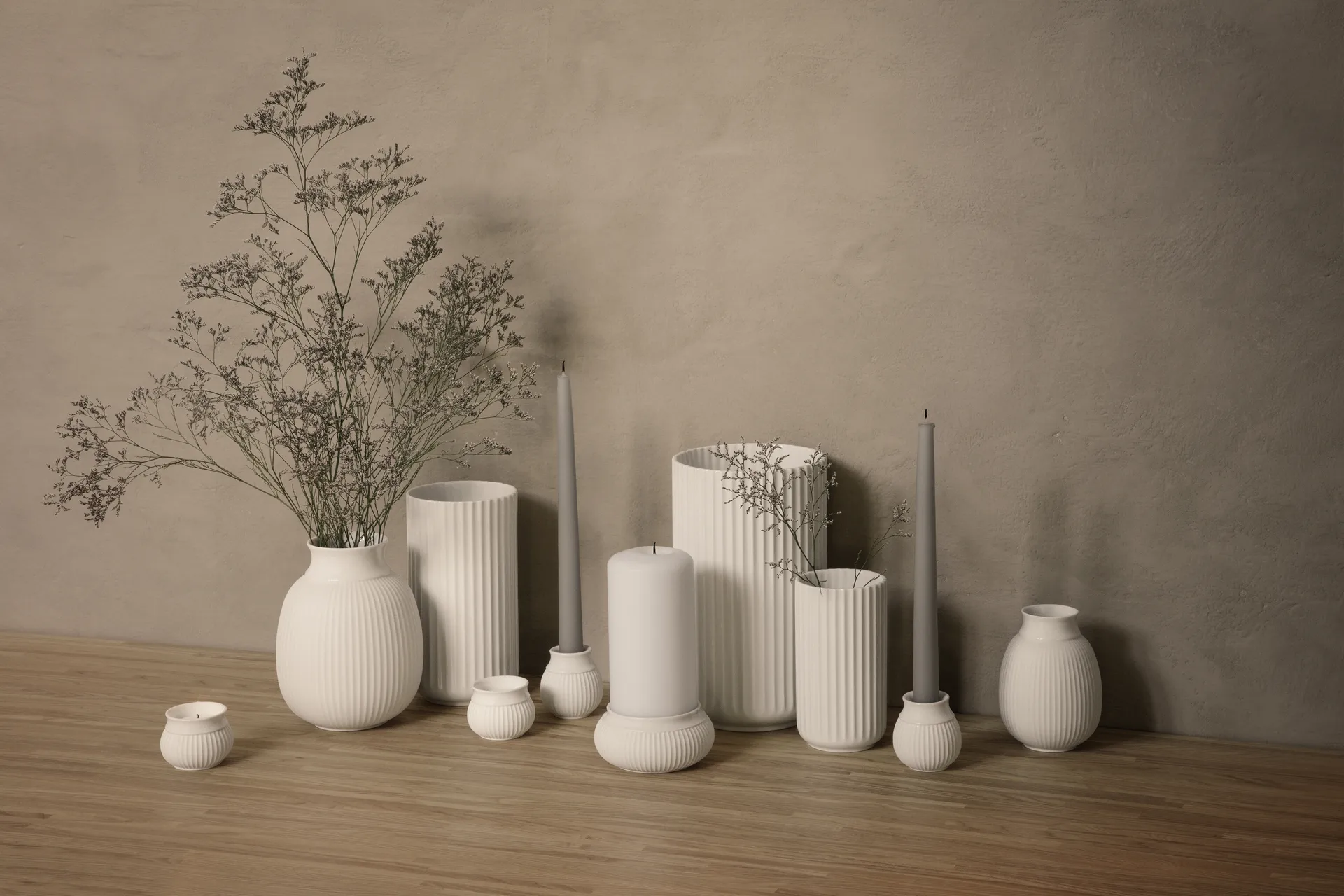 Curve 烛台7cm, 白色 Lyngby Porcelæn