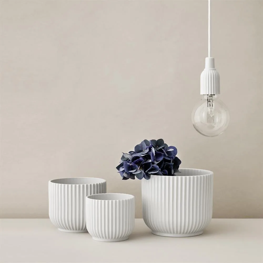 Lyngby 白色花盆, Ø11.5cm Lyngby Porcelæn