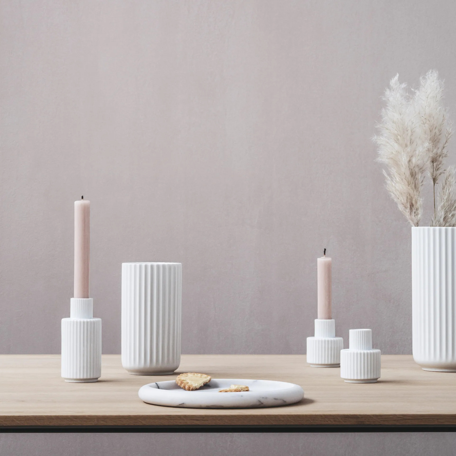 Lyngby 花瓶烛台 白色, 11cm Lyngby Porcelæn